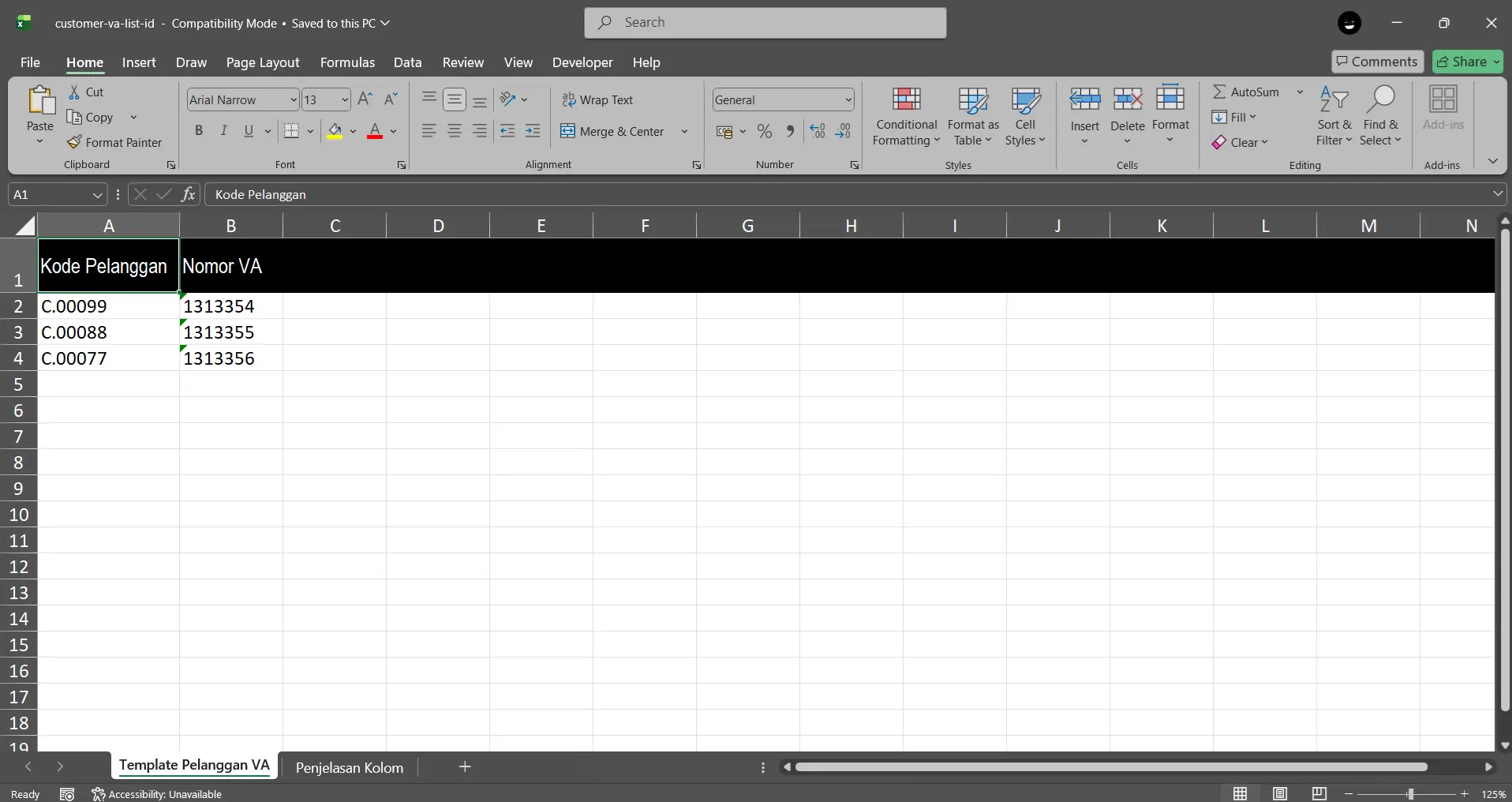 cara menggunakan VA BCA